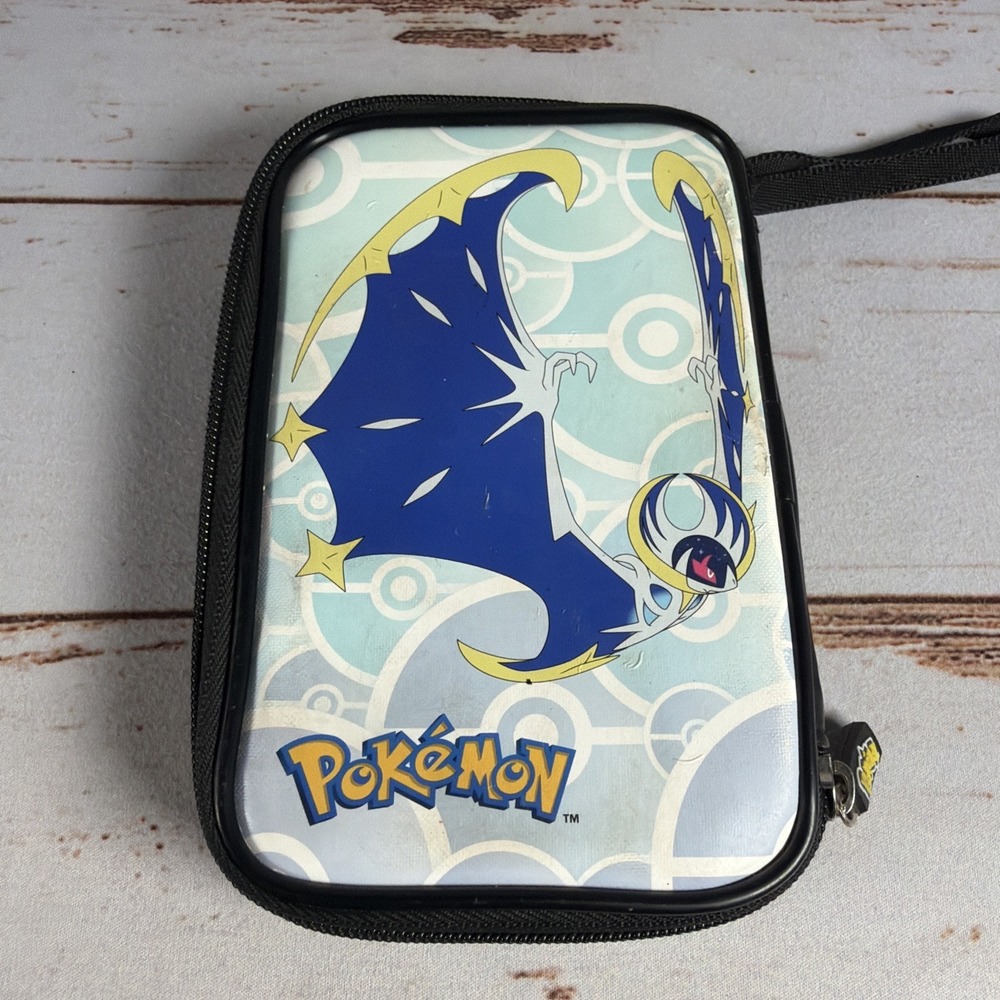 Nintendo DS Pokemon Travel Game Carrying Case Blue Cover Damage Used